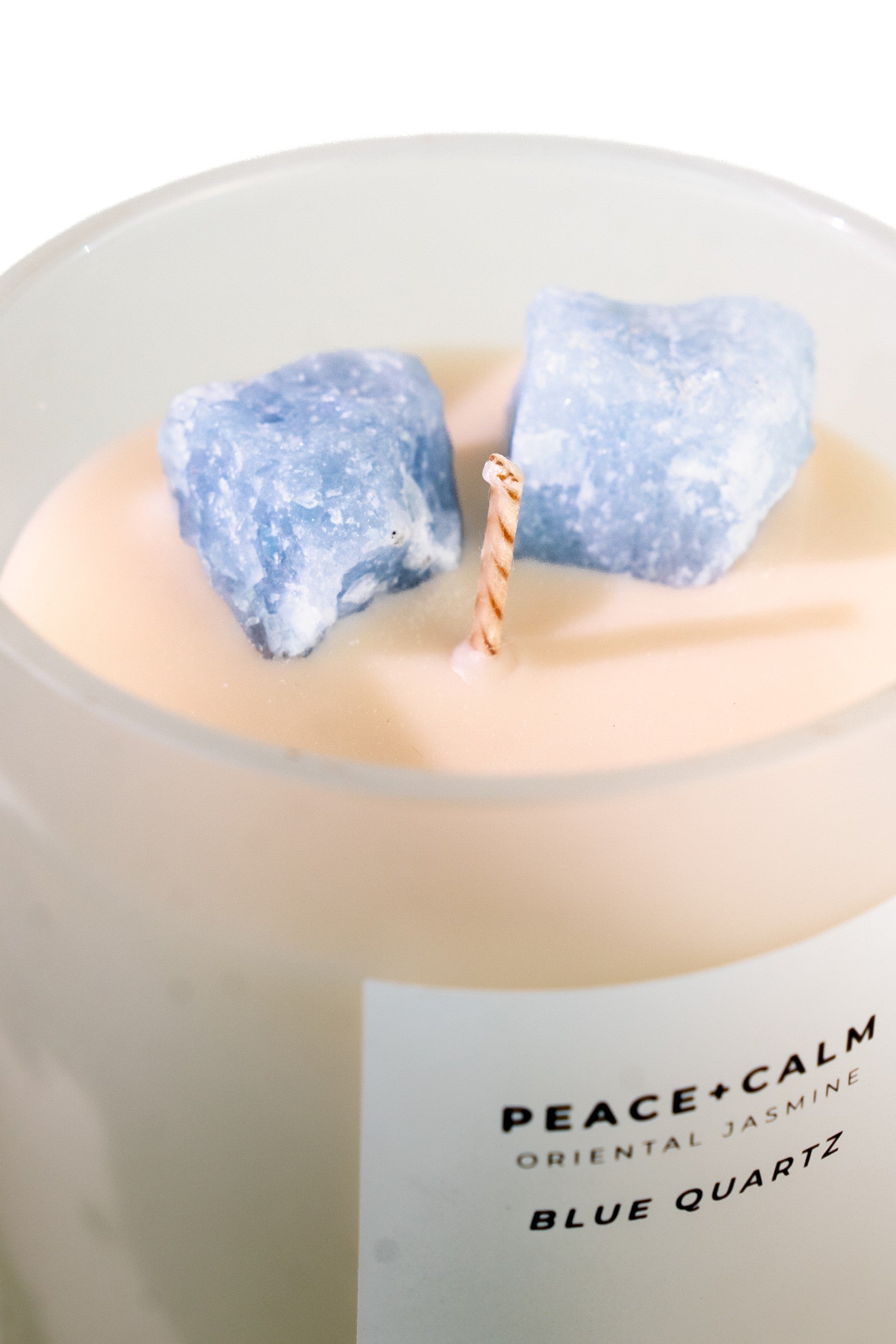 Peace+Calm Crystal Candle
