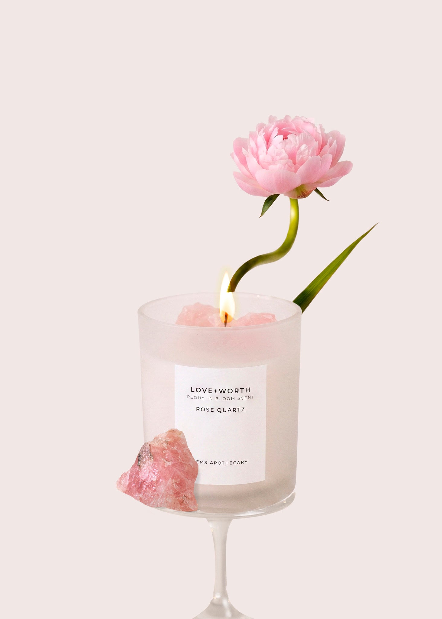 Love+Worth Crystal Candle